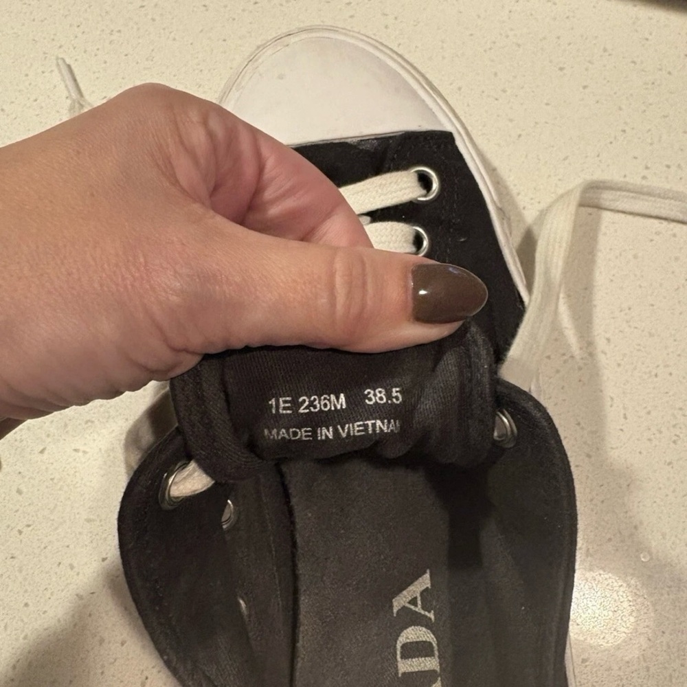 Black and White Canvas Sneakers - Picture 5 of 6